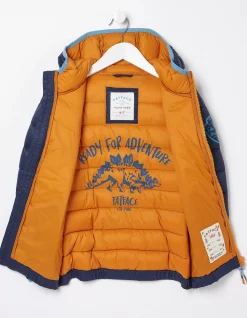 FatFace Harry Colour Block Padded Jacket Navy Outlet