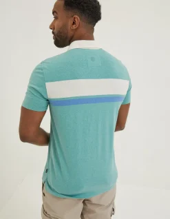 FatFace Hastings Chest Stripe Polo Light Teal Online