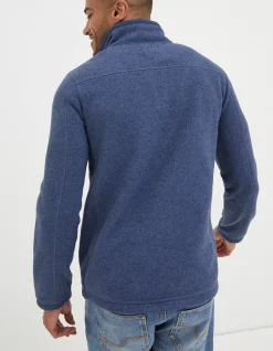 FatFace Haxby Fleece Half Neck Sweatshirt Navy Marl Best