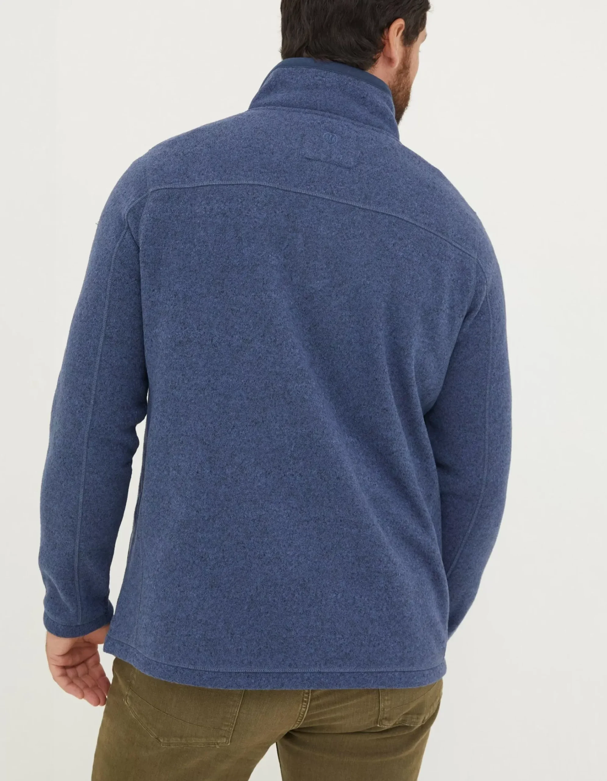 FatFace Haxby Fleece Half Neck Sweatshirt Navy Marl Best