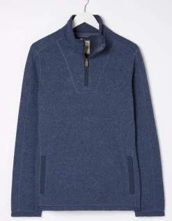FatFace Haxby Fleece Half Neck Sweatshirt Navy Marl Best