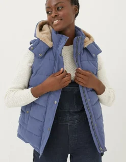 FatFace Hayley Gilet Washed Blue Online