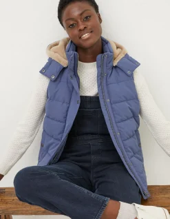 FatFace Hayley Gilet Washed Blue Online
