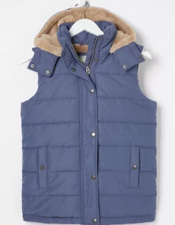 FatFace Hayley Gilet Washed Blue Online