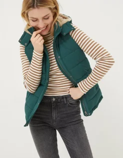 FatFace Hayley Gilet Dark Teal Discount