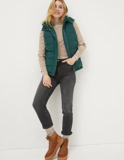 FatFace Hayley Gilet Dark Teal Discount
