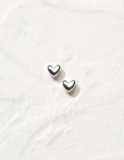 FatFace Heart Studs Silver Online