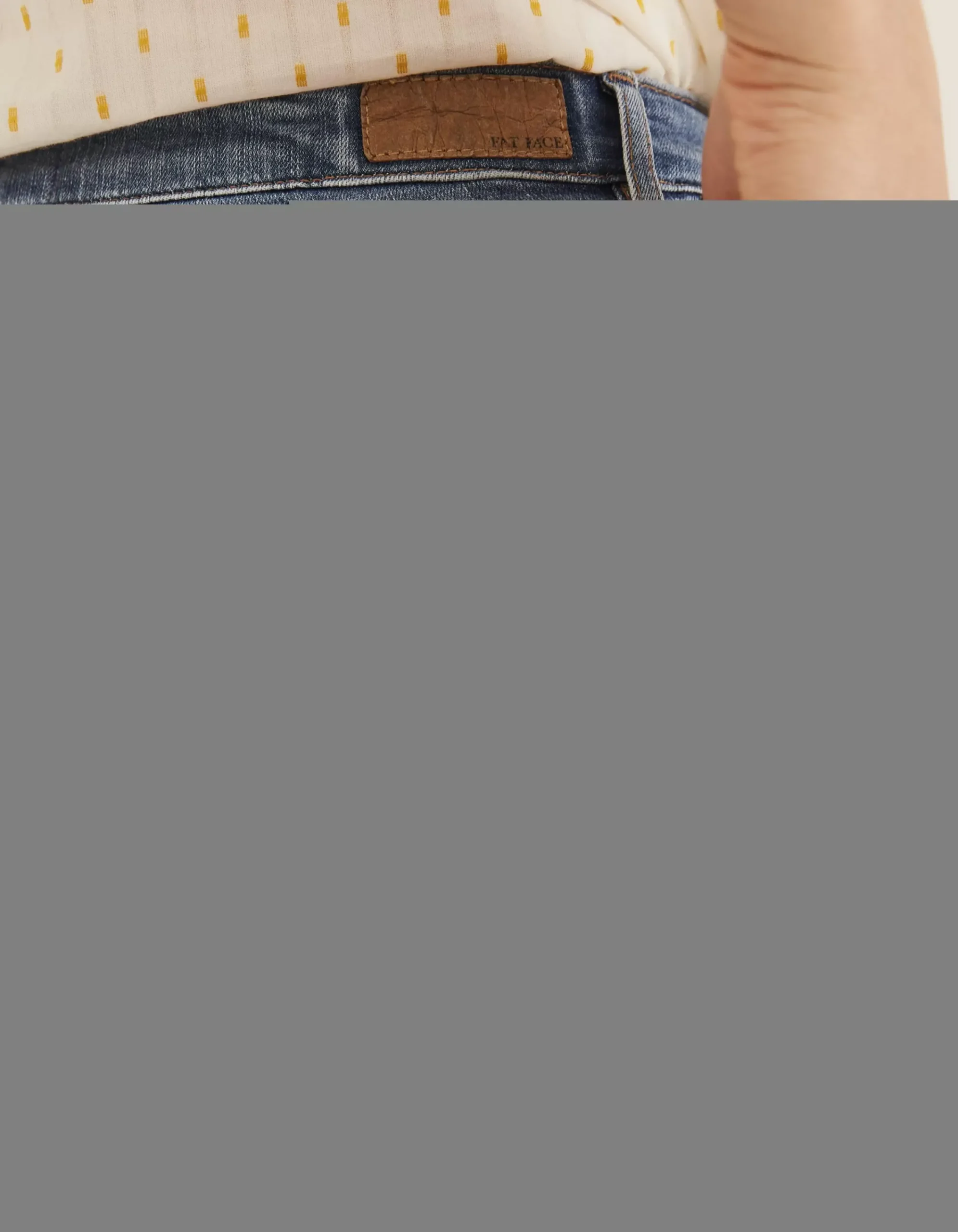 FatFace Hertford Skinny Denim Capri Crops Light Wash Discount