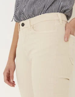 FatFace Hertford Skinny Denim Capri Crops Ecru Hot