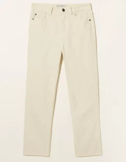 FatFace Hertford Skinny Denim Capri Crops Ecru Hot