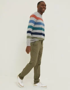 FatFace Heyshott Slim Stretch Chino Dark Green Sale