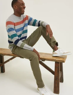 FatFace Heyshott Slim Stretch Chino Dark Green Sale