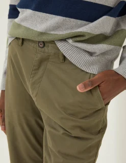 FatFace Heyshott Slim Stretch Chino Dark Green Sale
