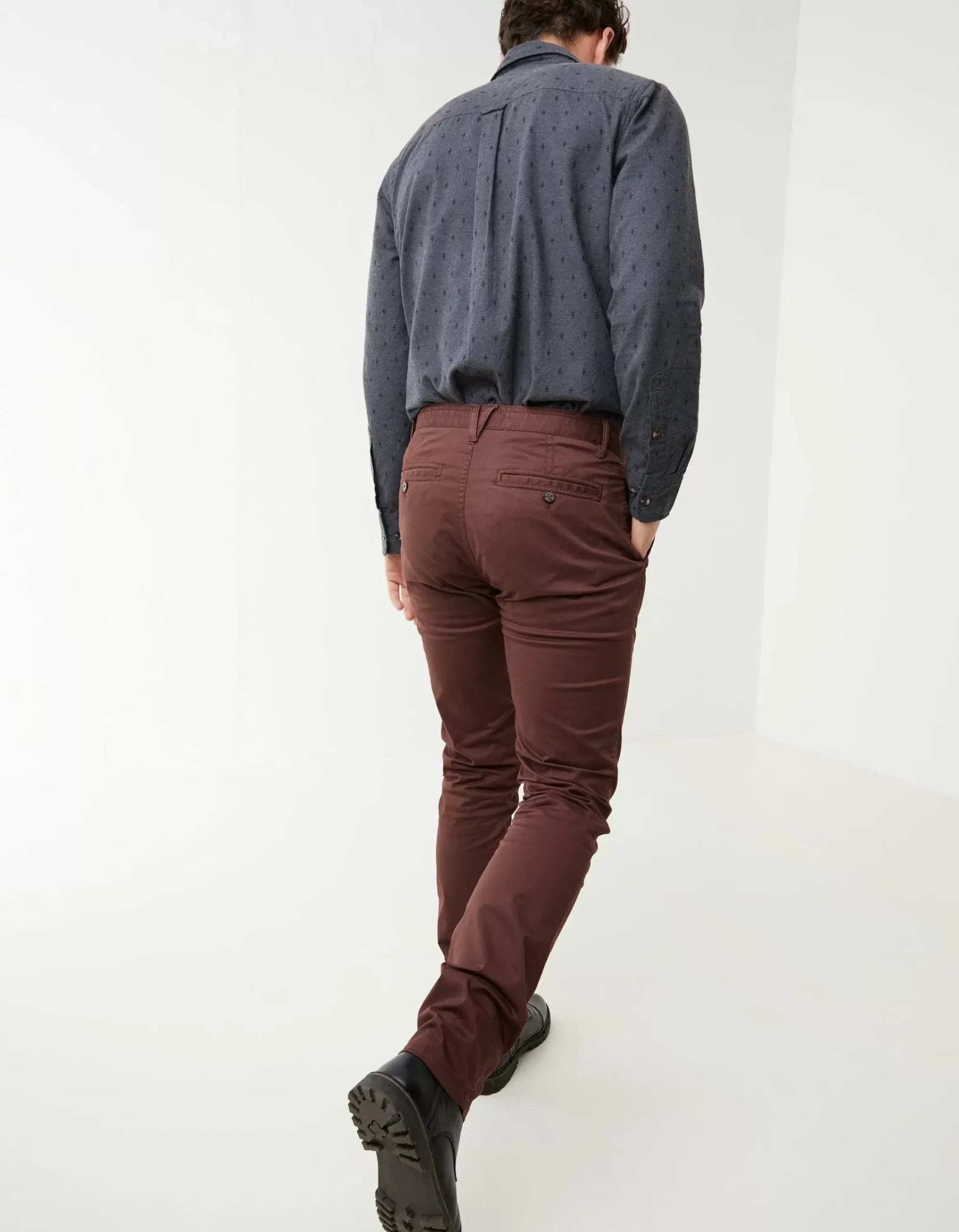 FatFace Heyshott Slim Stretch Chino Dark Brown Discount