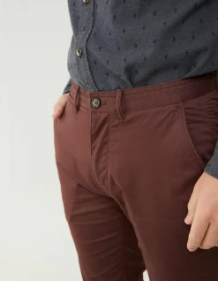 FatFace Heyshott Slim Stretch Chino Dark Brown Discount