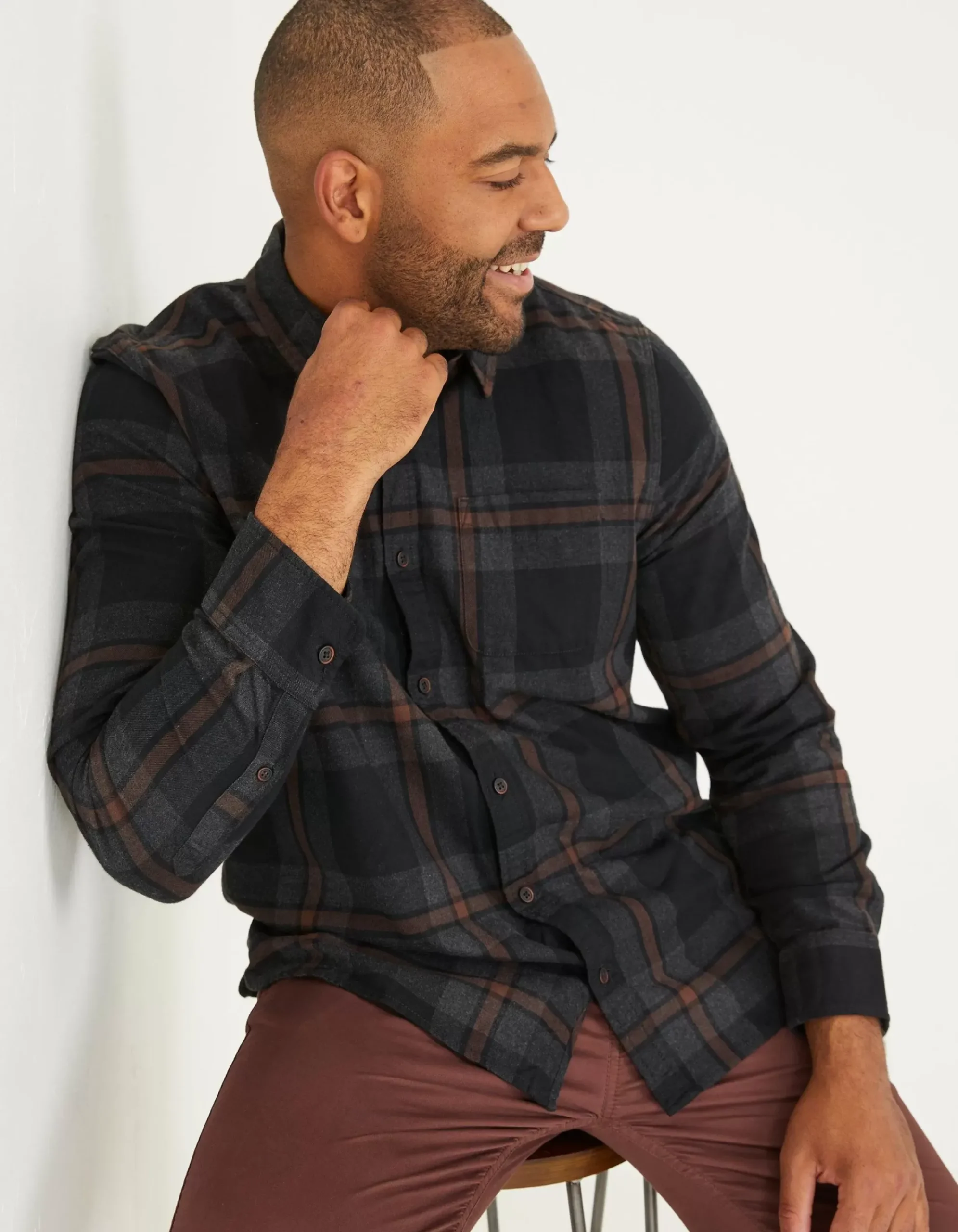 FatFace Heyshott Slim Stretch Chino Dark Brown Discount