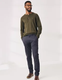 FatFace Heyshott Slim Stretch Chinos Navy Clearance