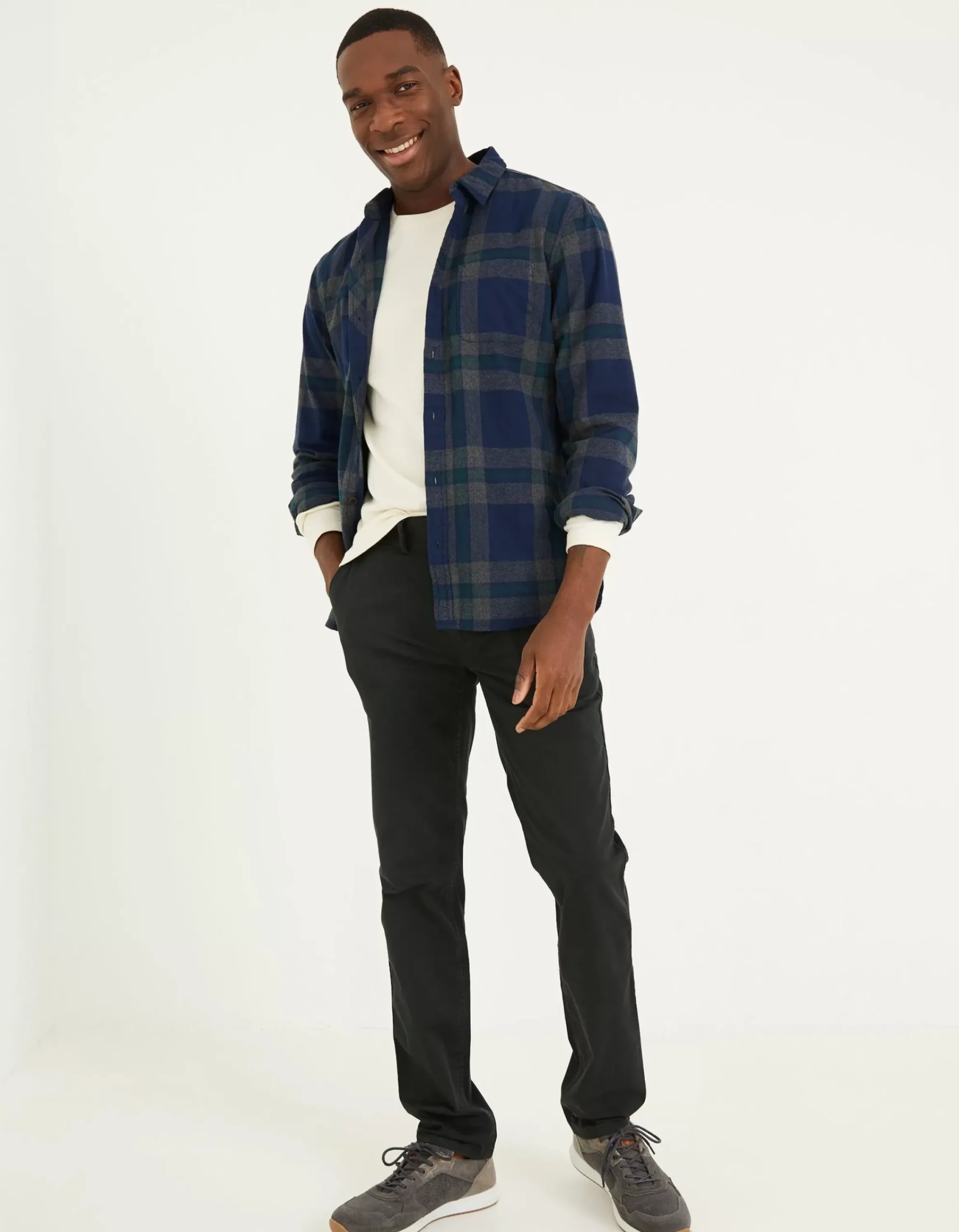 FatFace Heyshott Slim Stretch Chino Black Sale
