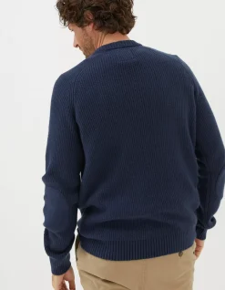 FatFace Hinton Crew Neck Jumper Navy