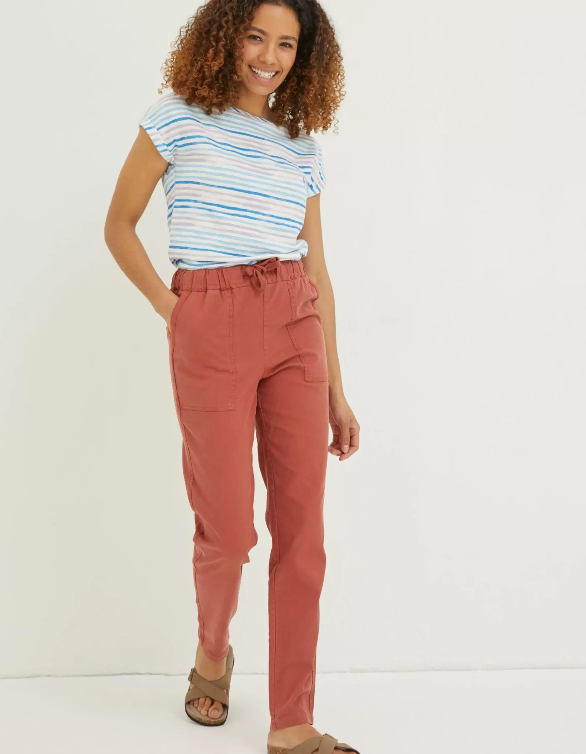 FatFace Holkham Joggers Rust Red Online