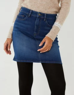 FatFace Hope Denim Skirt Mid Blue Online