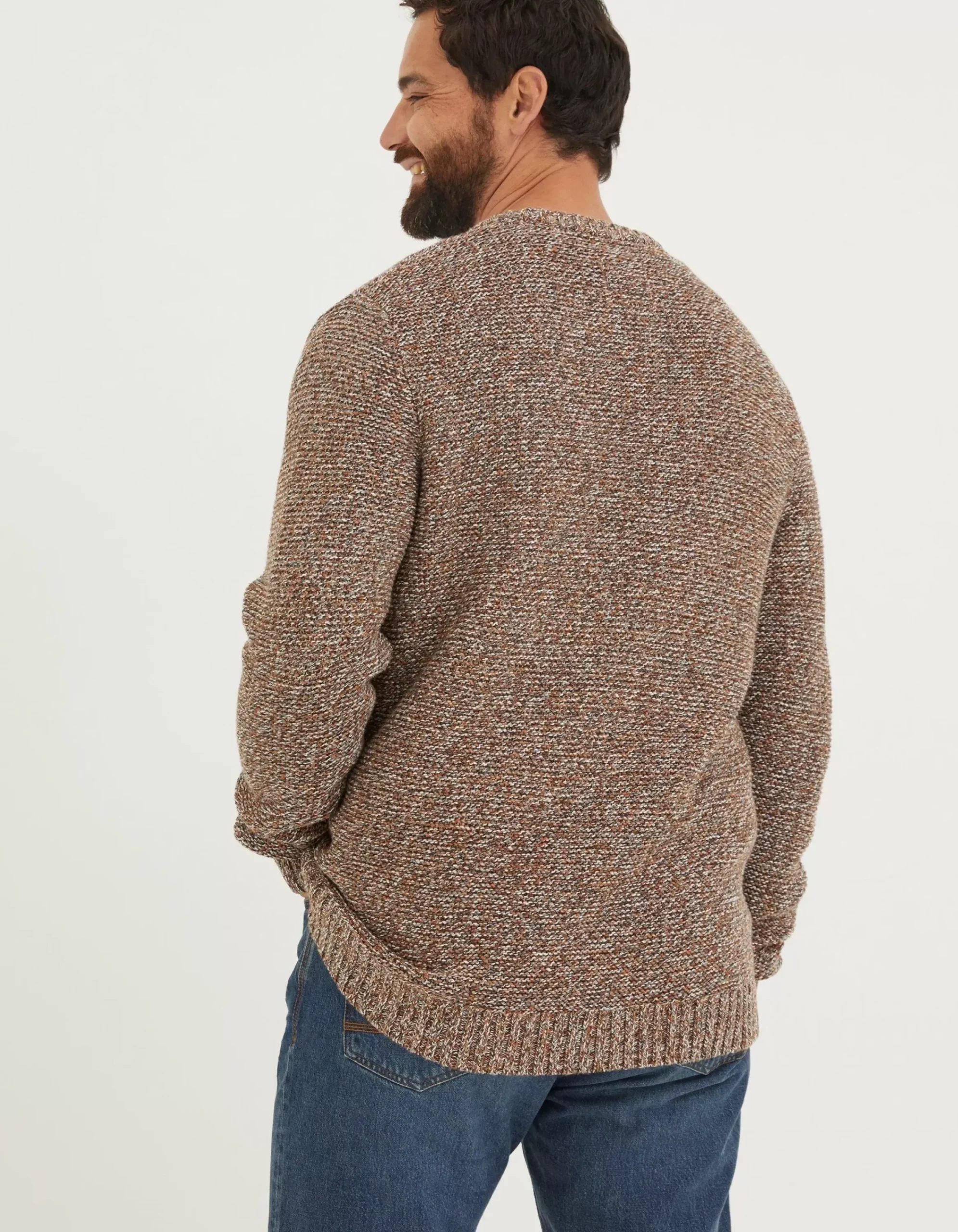 FatFace Hove Crew Jumper Natural Discount