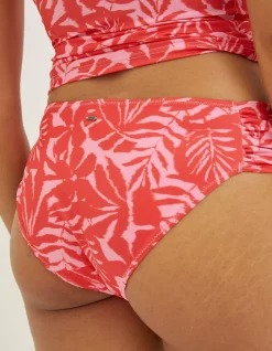 FatFace Ikat Leaves Bikini Bottoms Bright Pink Online