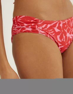 FatFace Ikat Leaves Bikini Bottoms Bright Pink Online