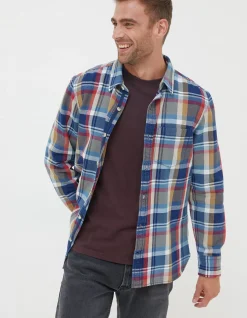 FatFace Ilford Check Shirt Blue Sale