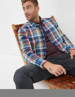 FatFace Ilford Check Shirt Blue Sale