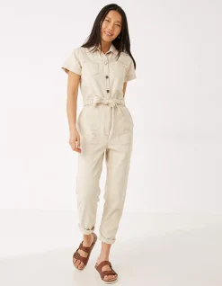 FatFace Imogen Boilersuit Ecru Discount