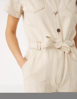 FatFace Imogen Boilersuit Ecru Discount
