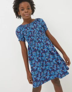 FatFace Ink Floral Printed Midi Dress Blue Sale