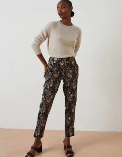 FatFace Isobelle Jacquard Trousers Multi Outlet