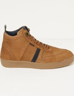 FatFace Jacob High Top Trainer Tan Clearance