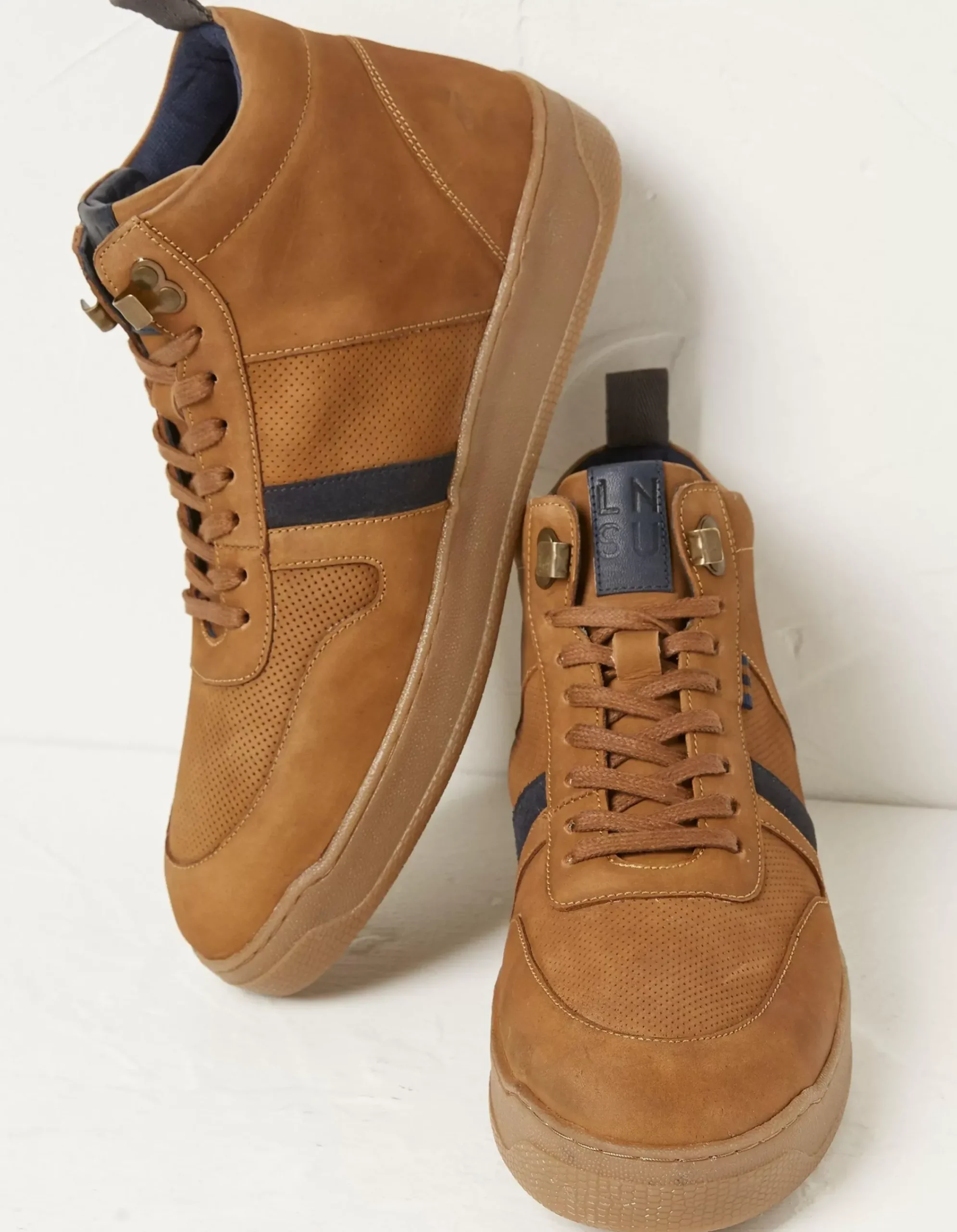 FatFace Jacob High Top Trainer Tan Clearance