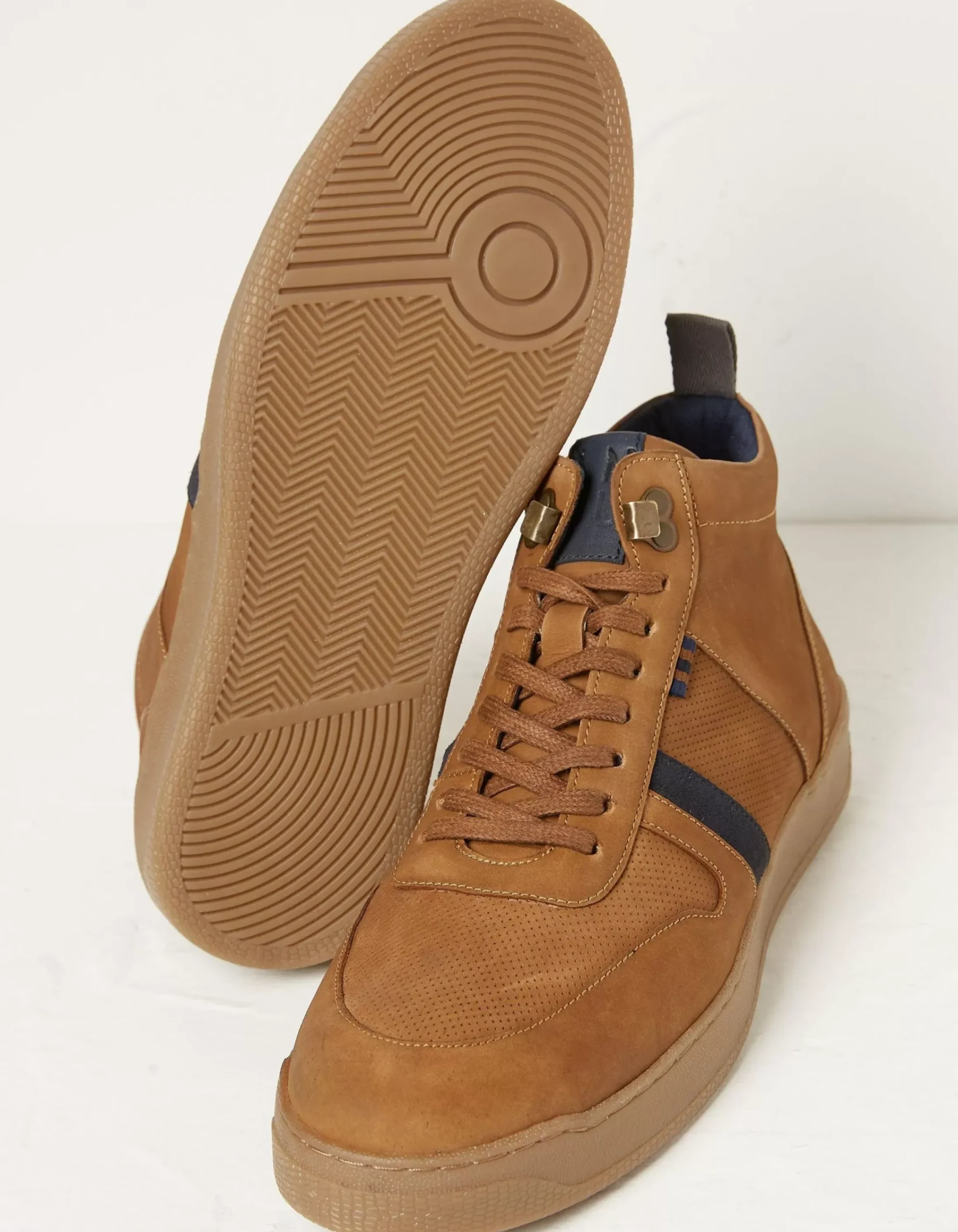 FatFace Jacob High Top Trainer Tan Clearance