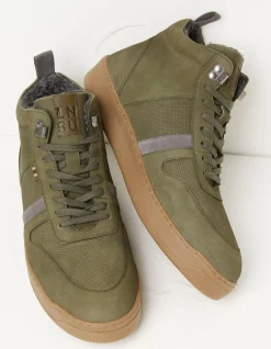 FatFace Jacob High Top Trainer Khaki Green Discount