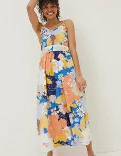FatFace Jayden Coastal Midi Dress Cobalt Blue Best