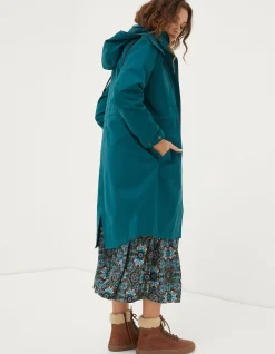 FatFace Juno Waterproof Long Coat Dark Teal Discount