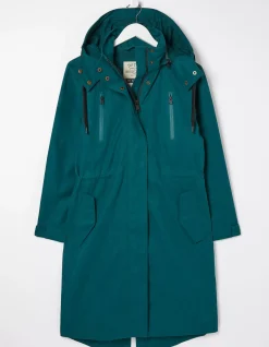 FatFace Juno Waterproof Long Coat Dark Teal Discount