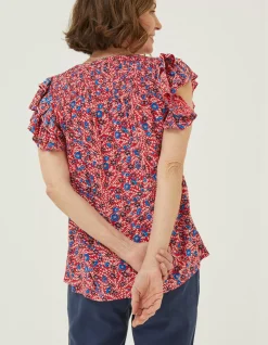 FatFace Kai Meadow Blouse Tomato Red Discount