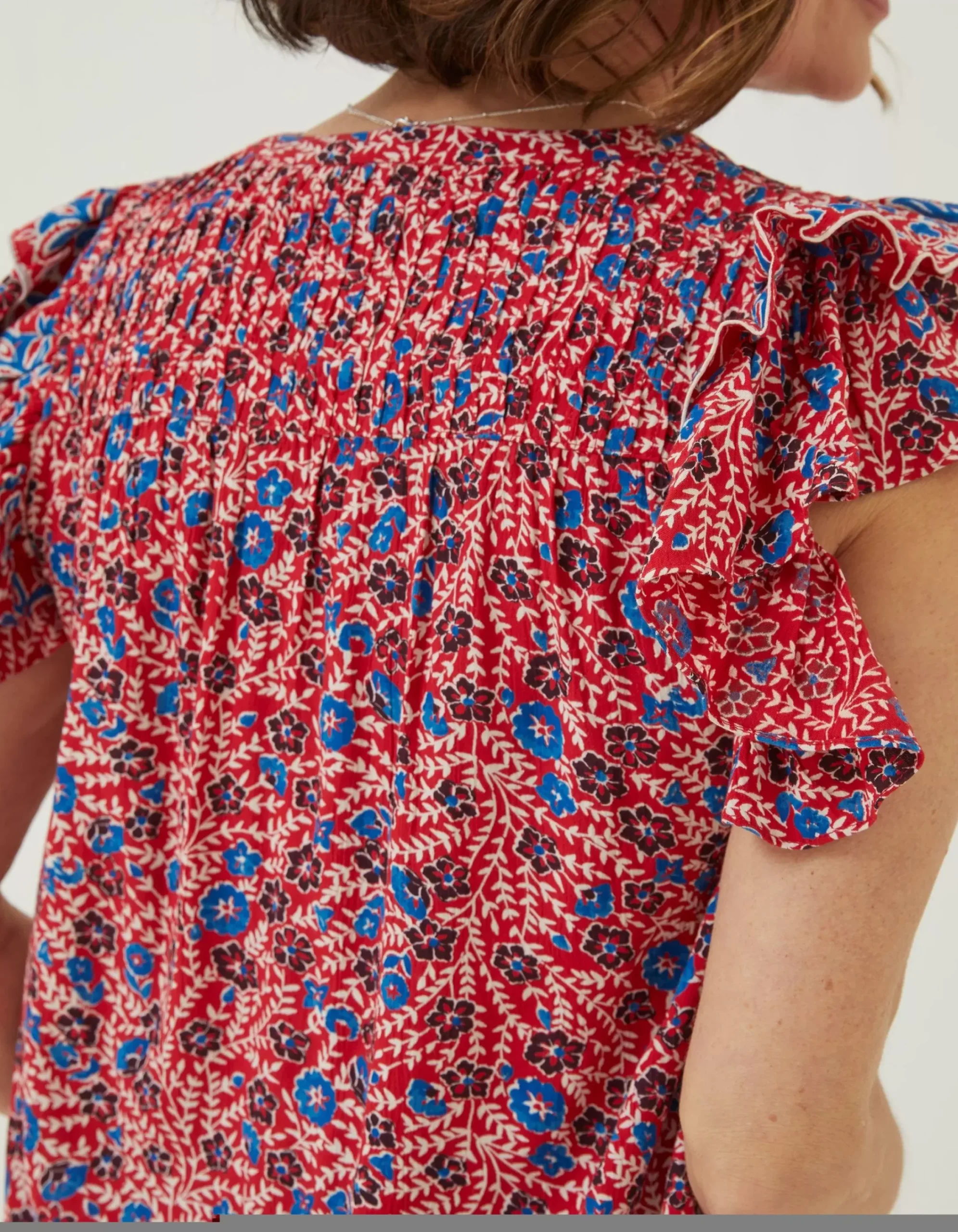 FatFace Kai Meadow Blouse Tomato Red Discount