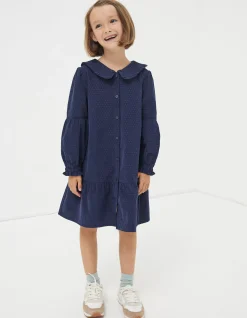 FatFace Katy Collared Cord Dress Navy