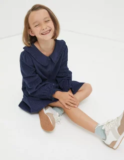 FatFace Katy Collared Cord Dress Navy
