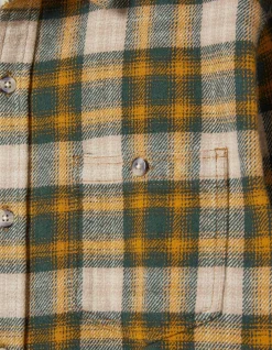 FatFace Kennedy Check Shirt Vintage Gold New