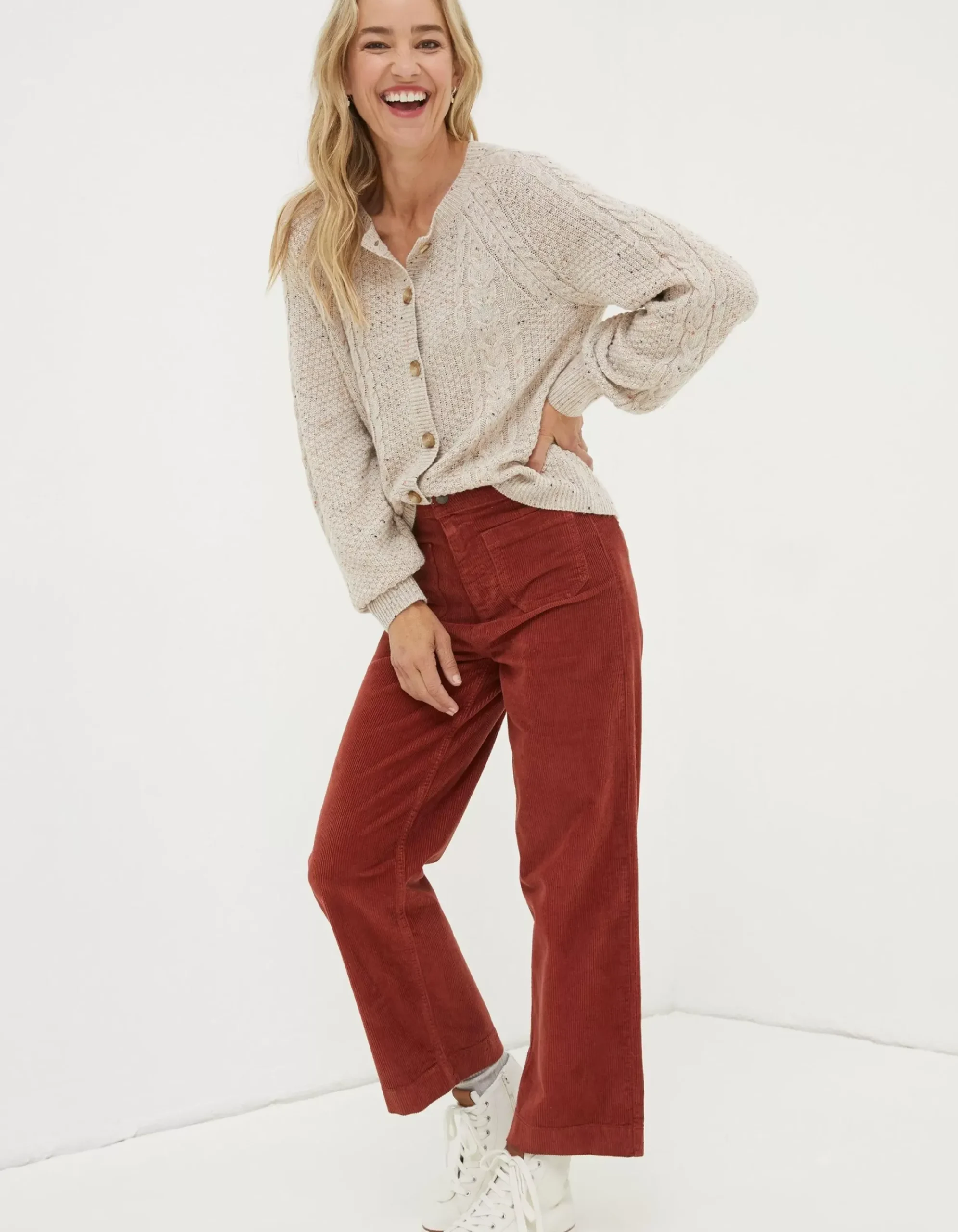FatFace Keswick Cord Trouser Dark Tan Online