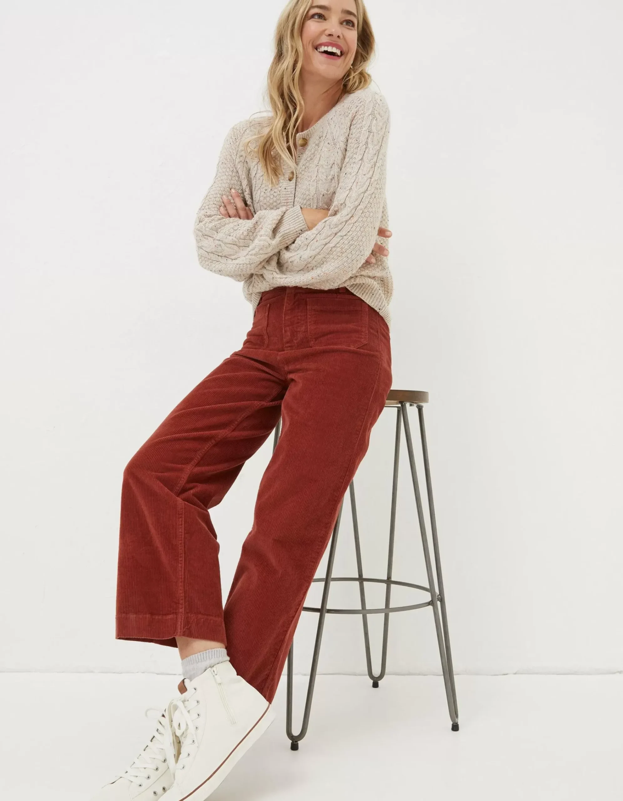 FatFace Keswick Cord Trouser Dark Tan Online