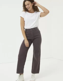FatFace Keswick Wide Leg Jeans Purple