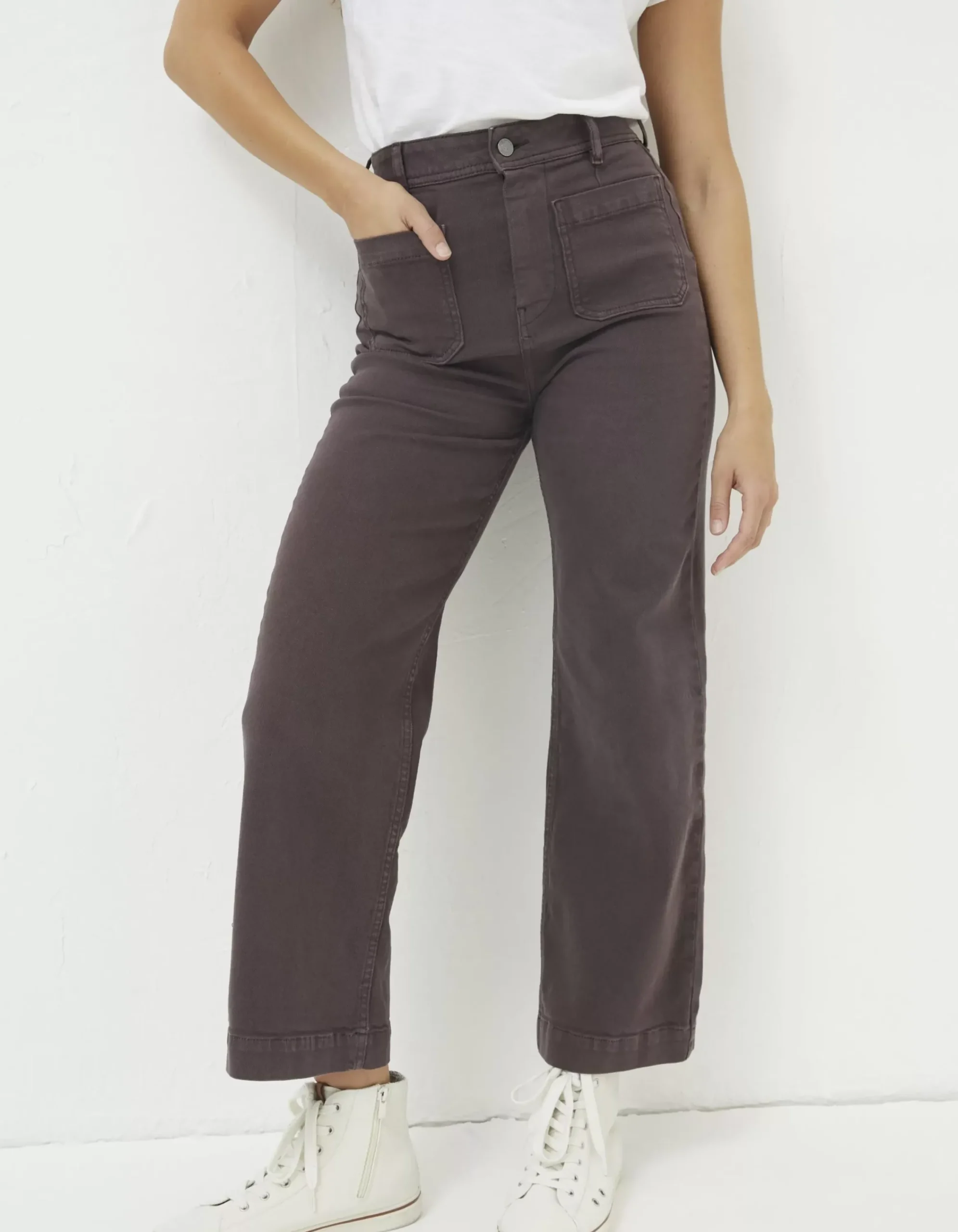 FatFace Keswick Wide Leg Jeans Purple